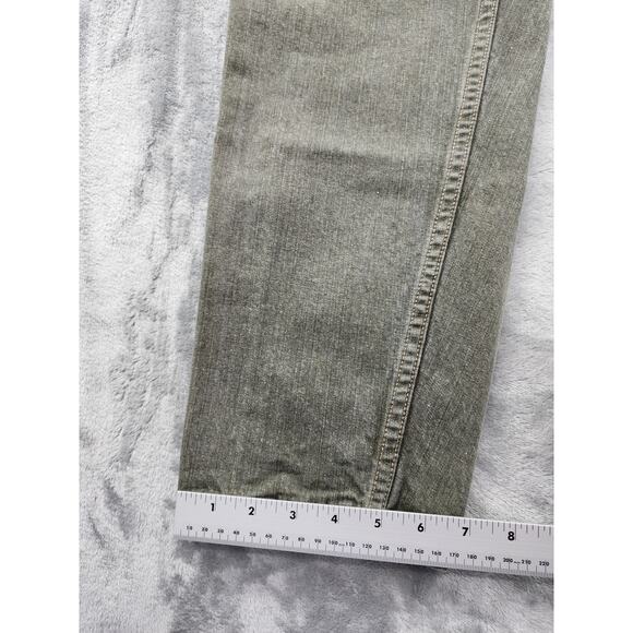 Vintage Eddie Bauer High Rise Relaxed Fit Tapered Leg Jeans Size 10 Green Denim - Picture 15 of 16